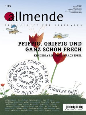 cover image of Allmende 108 – Zeitschrift für Literatur